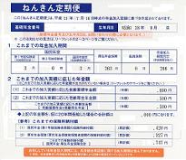 自宅に送られてきた年金定便（一部）