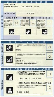 更新した自動車保険の内容（一部）―損保会社