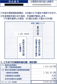 年金定期便―日本年金機構