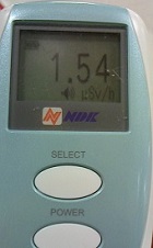 １．５４μSv/h（アラーム確認時４．５４μSv/h）―大学病院（その２）精神科受診時
