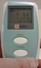 １．３６μSv/h（アラーム確認時１．９５μSv/h）―大学病院（その２）精神科受診時