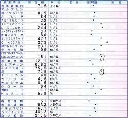 血液検査結果―2021.04.09採血 心の診療所