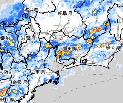 雨雲の動き―気象庁名古屋市の防災情報
