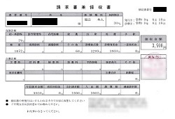 ３，９００円―請求書兼領収書（超駅前クリニック）