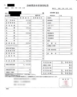 ３，９６０円―診療費請求書兼領収書