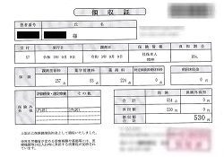 ５３０円―領収書（処方箋薬局）　９／９受診分