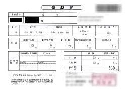 ５３０円―領収書（処方箋薬局）　１２／０２受診分