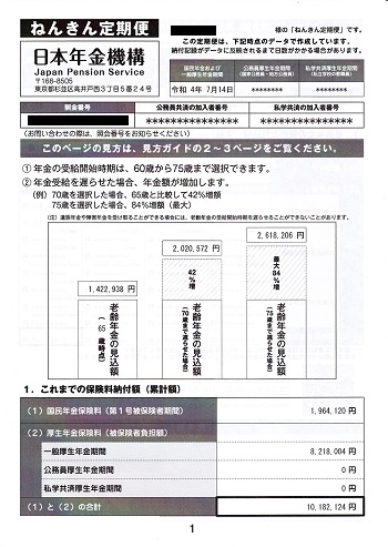 年金受給を遅らせた場合、年金額が増加しますーねんきん定期便