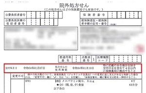 使用期間令和４年１月１０日―院外処方箋
