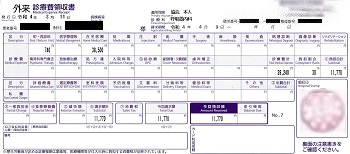 １１，７７０円―外来診療費領収書（４／０９　大学病院（その２）呼吸器内科神科）