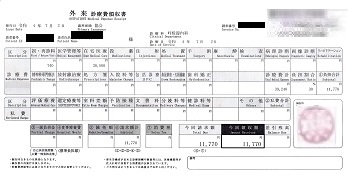 １１，７７０円―外来診療費領収書（７／０２　大学病院（その２）呼吸器内科神科）