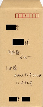 １世帯５，４００円―町内会費
