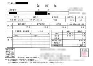 １，０８０円―領収書　１／１３ショッピングモール薬局
