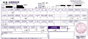 １，４２０円―外来診療費領収書　１／１３精神科