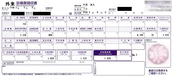 １，４２０円―外来診療費領収書　２０２３／９／８精神科