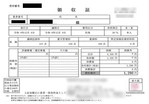１，２９０円―領収書　２０２４／１２／０６ショッピングモール薬局