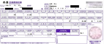 １４，４２０円―外来診療費領収書　２０２５／４／１９呼吸器内科