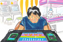 予備校の講義の合間にゲーセンでゲームを楽しむｇａｒａｄａ